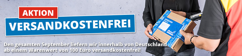 Aktion - Im September Versandkostenfrei innerhalb von Deutschland, ab 100€ Warenwert