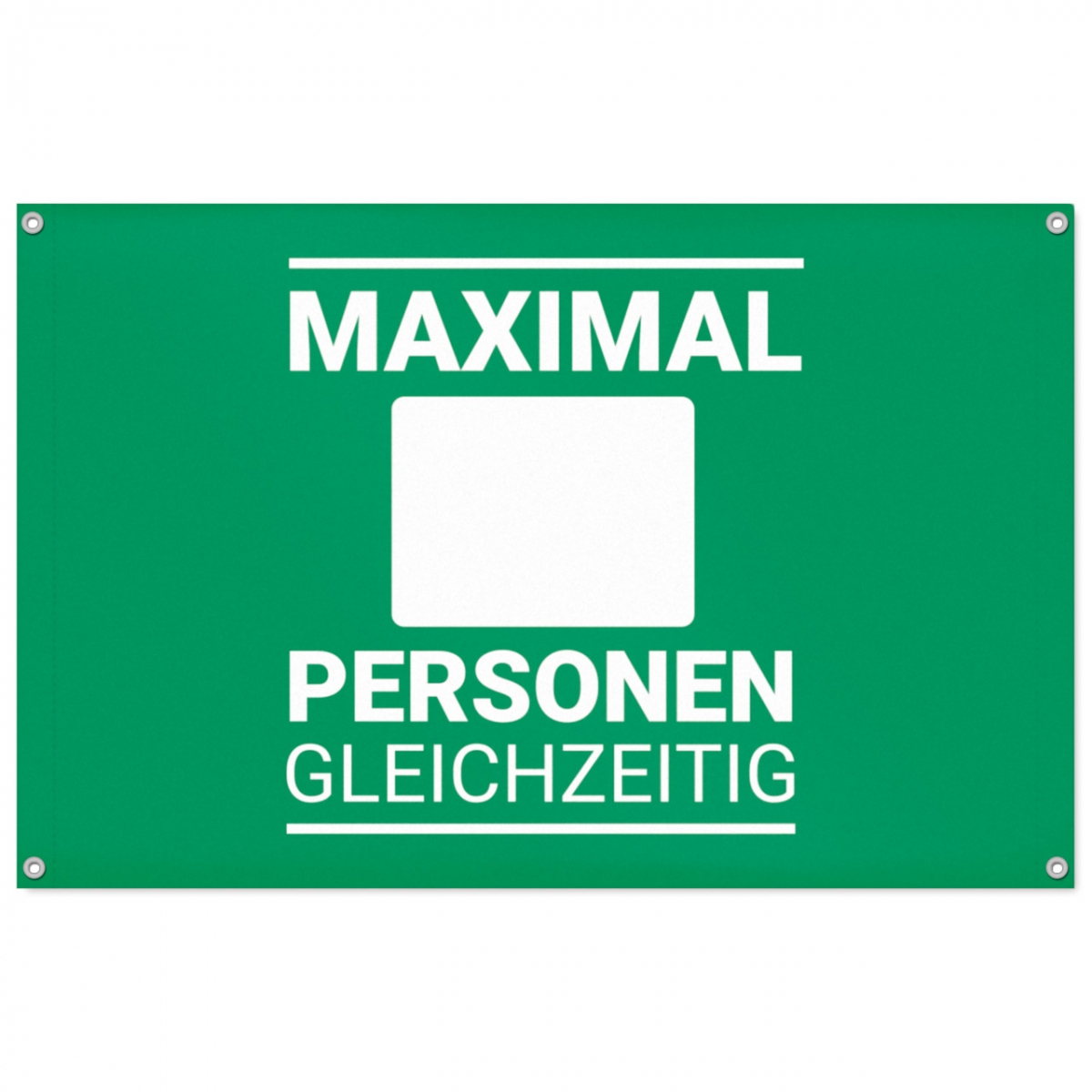 Banner max. Personen kaufen - Indoor & Outdoor | allbuyone